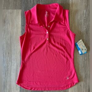 NWT GGblue Women’s Pink Sleeveless Golf Polo. Size S